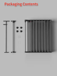 Garvee Adjustable Metal Pet Safety Gate 8-Panels, 29" High Collapsible Playpen with Lockable Door, Portable Indoor/Outdoor Barrier for Stairs, Doorways, RV, Camping, Yard, Garden, Black