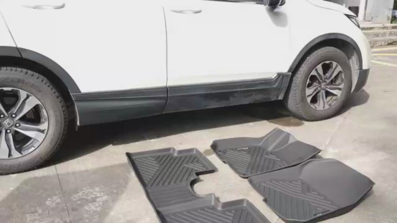 Garvee Floor Mats for Subaru Forester 2019-2024, TPE All Weather Accessories, Custom Fit Front & 2nd Row, Black