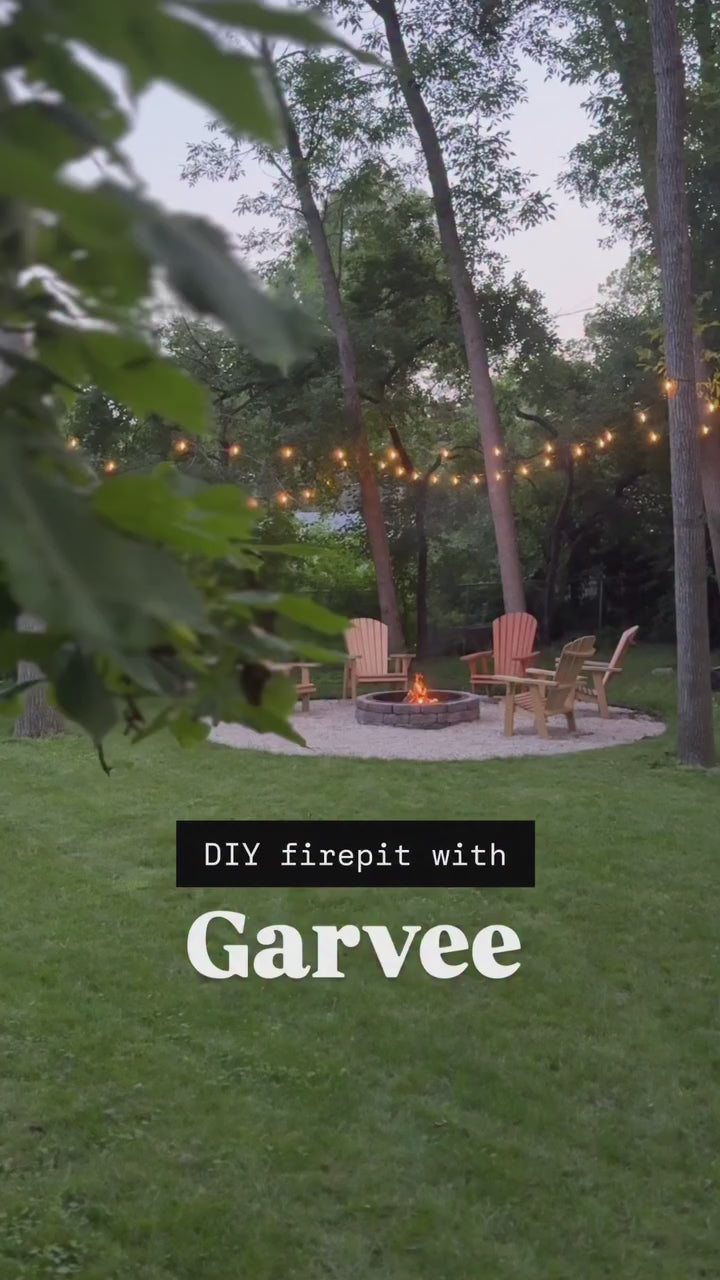 Garvee 36-Inch Round Steel Campfire Ring Liner Rim, All Weather Powder Coated Metal Bonfire Burner Insert for Patio Backyard and Garden