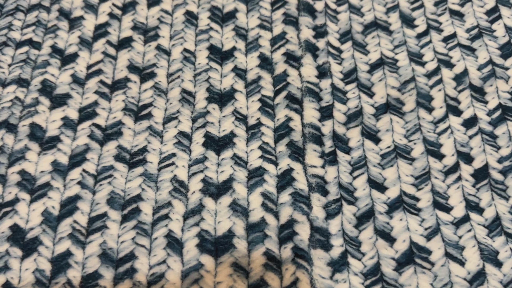 Garvee Bordered Grey Blue 5x7 Braided Collection Area Rug, Modern Washable Low Pile Non-Slip Polyester Carpet for Living Room and Bedroom