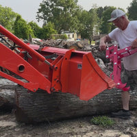 Garvee 28" 4-Claw Log Lifting Tongs, 5500 lb Static / 4409 lb Dynamic Steel Log Grapple with 32" Opening for Tractor, ATV, Skid Steer & Forestry