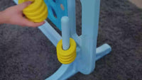 Garvee Giant 4-In-a-Row Game - Adjustable Height Board with Quick-Release Slider, Includes Mini Basketball, Golf, and Ring Toss Set for Family Parties, Outdoor & Indoor Fun