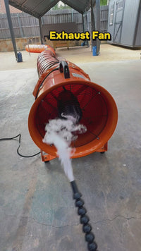 Garvee 12 in Utility Blower Exhaust Fan with 32.8 ft Duct, 3500 r/min & 3500 CFM Heavy Duty Blower Fan, High Velocity Low Noise Extraction and Ventilation Fan for Ventilating Workshops, Confined Space