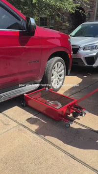 Garvee 20 Gallon Oil Drain Pan, 110V Low Profile Electric Pump with 8.2ft Hose, Folding Handle Rolling Cart for Car SUV Truck Oil Change, Orange