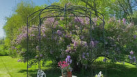 Garvee 8.8 FT Birdcage Garden Arch Metal Arbor Rust-Resistant Reinforced Steel Elegant Climbing Flower Support Patio Backyard Wedding