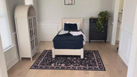 Garvee 5x7 Washable Non-Slip Rug Vintage Floral Area Rug for Living Room Nursery Playroom Office Dark Blue