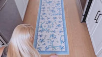 Garvee Hallway Runner Rug Non Slip Floral Bow Design Soft Faux Wool Machine Washable 2x6 Kitchen Bedroom Dorm