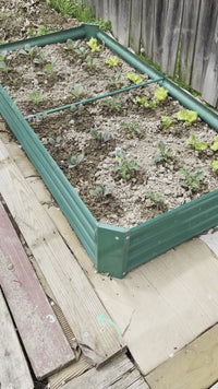 Garvee 8 × 4 × 2 ft Galvanized Raised Garden Bed, 0.5 mm Metal Planter Box with Open Bottom & X-Brace, 32 sq ft Deep Root Garden Bed for Vegetables, Herbs & Flowers, Green
