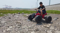 Garvee Ride - P Series: 24V Kids ATV, Ride on Car 4WD Quad Electric Vehicle, 4x80W Powerful Engine, with 7AHx2 Large Battery, Accelerator Handle, EVA Tire, Full Metal Suspension, LED Light, Bluetooth&Music - Green