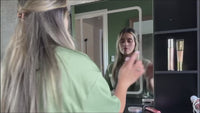 Garvee Vanity Desk with Mirror and Lights, 6 Drawers, Adjustable LED Lighting, Wood, USB Charging Ports, Stool Included, Bedroom Dressing Table, Black