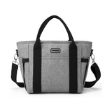 Garvee Lunch Bag for Women Men, Tote Adult Lunch Box with Adjustable Shoulder Strap & Side Pockets, Portable Lunch Tote Bag for Work Picnic School or Travel Gray-Normal Size - Grey