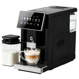GARVEE 3rd-Gen Espresso Coffee Maker with Milk Frother - Removable Brewer/Grinder, Adjustable Coarseness/Flavor, 3-Level Coffee/Milk Volume, Detachable Milk Tank for Home Baristas, Black Spray Paint - Black