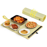 GARVEE 2-Zone Heating Food Mat - 24"X15" Warming Mat for Food Rollable Full-Surface Warmer with 6 Temp Settings & 3H Timer, Anti-Slip Heat-Insulated Pad for Meals (Cream) - Cream