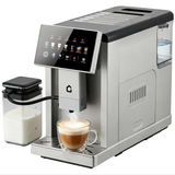 GARVEE 20 Bar Fully Automatic Espresso Machine & Coffeemaker with Integrated Grinder, One-Touch Milk Frother, Dual Boiler, Self-Cleaning, Adjustable Settings, Silver - Silver