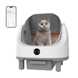 Garvee Self Cleaning Litter Box, Automatic Litter Box for Multiple Cats, Open-Top Robot with APP Control & Real-Time Monitor, Odor Control for Multiple Cats, 9L Capacity, Infrared Safety Sensor