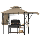 Garvee Durable Canopy Shelter for Outdoor Patio – Grill Gazebo for Backyard BBQ, Weather-Resistant Frame, Easy Assembly, Khaki - Khaki