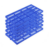 Garvee 6 Pack Plastic Pallets for Floor Storage, 23.6x11.8 Inch Heavy Duty HDPE Grid Modular Interlocking Grid Pads, 1100 LBS Capacity Blue Spill-Proof Recyclable Outdoor Storage Pallet Tiles for Garage Warehouse