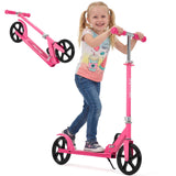 Garvee Kick Scooter for Teens Adults Kids 6+ - 220LB Capacity, 3-Level Adjustable Handlebar, Aluminum Alloy, Foldable, 8" Wheels, Outdoor Sports, Hot Pink - Hot Pink