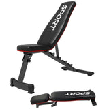Garvee Foldable Adjustable Weight Bench – 5 Positions, 660LB Capacity, Heavy Duty for Full Body Strength Training, Compact Home Gym – Red/Black