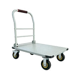 Garvee Platform Truck Cart 1800LBS Capacity Foldable Handle Steel Frame 6" Swivel Wheels with Brakes Warehouse & Moving