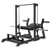 Garvee Hip Thrust Machine Heavy-Duty 770 LBS Weight Capacity Carbon Steel Frame with Band Pegs & Extended Guide Rail for Home Gym Glute Building - Black