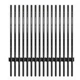 Garvee Heavy Duty U-Channel Metal Fence Posts, No Dig Steel Fence Stakes with Anchor Plates for Yard Garden Wiare Fencing, Multi-Size Available Black