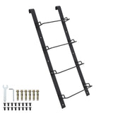 Garvee Window Well Egress Ladder, Carbon Steel Hooked Escape Ladder for Basement Window, Reusable Hanging Emergency Ladder for Balcony Railing, Black - Black