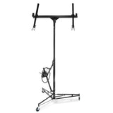 Garvee 11FT Drywall Lift Panel Hoist Jack, 150LBS Heavy Duty Sheetrock Lifter with Lockable Rolling Caster Wheels, Black
