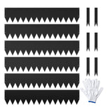 Garvee 20' Cor-Ten Steel Landscape Edging, 6-Pack 40" × 8" Hammer-In Flexible Metal Garden Border Kit with Clips & Gloves for Lawn, Path & Flower Bed, Black - Black