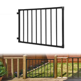 Garvee Heavy Duty Adjustable Steel Deck Fence Gate – Outdoor Entry with Hinges & Fastener – Rust-Resistant, Easy Installation – Fits Porch, Patio, Yard, Garden, Stairs – Size: 42 x 48 in - 42"Hx48"W