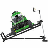 Garvee 880 LBS Heavy-Duty Lawn Mower Lift Jack, Telescopic Collapsible Maintenance Stand for Riding & Zero-Turn Mowers, Dual Operation Manual Hand Crank & Power Tool Adapter, Black