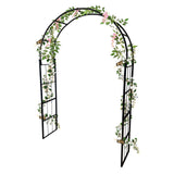 Garvee Metal Garden Arch, Outdoor Lawn Arbor with Stakes, Garden Arch Arbor Trellis for Climbing Plants, Roses, Vines, Wedding Archway Decor for Lawn, Patio