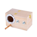 Garvee Natural Wooden Bird Nesting Box for Small Birds – Outdoor Hanging Birdhouse, Ideal for Parrots, Parakeets, Cockatiels, Budgies – Breeding Box, Decorative Garden Accessory, Size: 7.68×4.72×4.72 inch