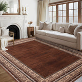 Garvee Large Reddish Brown Area Rug - Modern Floor Carpet for Living Room, Bedroom, or Home Decor, 6x9ft - Reddish Brown