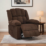 Garvee Oversized Manual Recliner Chair – Ergonomic Overstuffed Lounge, Side Pockets, Extra Wide Corduroy Upholstery – Comfortable Single Sofa for Living Room, Bedroom, Home Theater, Reading – Corduroy | brown - Corduroy&Brown