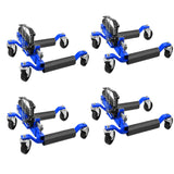 Garvee Hydraulic Wheel Dolly Set - 4 Pack, 1500 lbs Capacity Each, Heavy Duty Steel, Vehicle Positioning Dolly with Hydraulic Tire Jack, Blue, Ideal for Moving Cars, Trucks, RVs, and Trailers - Combination - Blue