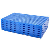 Garvee Heavy Duty Plastic Pallets 6-Pack, Blue Polypropylene Nestable Stacking Pallets for Shipping Storage, 100x60x5cm Low Profile Grid Pallets for Garage Warehouse Supermarket and Industrial Organization