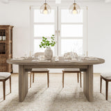 Garvee Oval Dining Table for 6-8 People, Long Large Kitchen Table with Thick Sturdy Wooden Base, Farmhouse Dining Room Table for for Kitchen, Living Room, Office (70.87" Long,Rustic Pear) - Rustic Pear