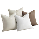 Garvee 4-Pack Linen Classic Throw Pillow Covers 18x18 Inch, Natural Farmhouse Boho Decorative Cushion Cases for Couch Sofa Living Room Bedroom, 2 Khaki / 1 White / 1 Coffee - 2 Khaki / 1 White / 1 Coffee