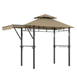 Garvee Sturdy Grill Gazebo for Outdoor Patio BBQ - Durable Canopy Shelter for Backyard Cooking and Garden Parties - Khaki Color - Khaki