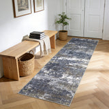 Garvee Abstract Runner Rug Gray Rice Dumpling – Machine Washable, Non-Slip, Soft, Low Pile Carpet for Hallway, Bedroom, Kitchen, Laundry – 2x6ft - Gray