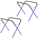 Garvee Heavy Duty Portable Folding Work Stand - 750 lbs Capacity Collapsible Workbench - For Garage, Shop, Bumpers, Fenders, Doors, Hoods - Multipurpose - Blue Color