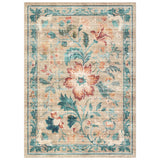 Garvee Washable Floral Area Rug - Non-Slip, Collapsible, Pet Friendly, Easy to Clean Carpet - Ideal for Living Room or Bedroom - Home Decor - Camel Color, 10x13ft - Camel