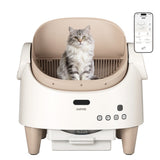 Garvee Smart Self Cleaning Cat Litter Box with App Control, Automatic Odor-Free Cat Toilet with Large Waste Bin and Disposable Bags, Open Top Design for Single or Multi Cat Households, Coffee - Coffee