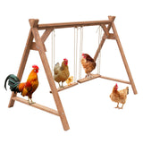Garvee Chicken Perch with Swing - Wooden Roosting Bars for 6-8 Chickens - Durable Pine Wood, Weather-Resistant, Easy Assembly - Coop Accessory for Outdoor Use