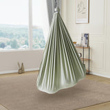 Garvee Sensory Swing for Kids Autism ADHD Therapy 360° Swivel Dual-Layer Nylon Calming Cuddle Hammock 300 lbs Indoor Outdoor - Grass Green