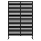Garvee 1PC 72" Black Rust-Proof Decorative Metal Garden Fence Panels, Freestanding Scroll Design Privacy Screens, Weather-Resistant Indoor & Outdoor Room Dividers for Patio, Balcony, Garden & Yard - Black-Long Clauses