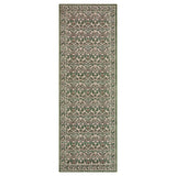Garvee Dark Green Washable Floral Runner Rug 2' × 6', Non Slip Low Pile Stain Resistant Bordered Rug for Kitchen Hallway Entryway Laundry Room - Dark Green