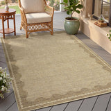 Garvee Washable Non-Slip Jute Area Rug – Scalloped Edge, Mark Resistant, Modern Neutral Carpet for Living Room, Bedroom, Entryway, Kitchen, Indoor Outdoor – Linen Color, 3x5ft - Nature