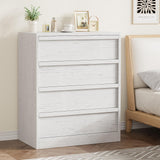 Garvee Modern Storage Dresser for Bedroom, Living Room, or Entryway – 4-Drawer Chest with Wooden Handles, Spacious and Sturdy Wood Cabinet – Antique White, 4-Drawer Chest - White